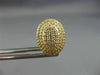 LARGE .83CT DIAMOND 14K YELLOW GOLD 3D CLUSTER DOUBLE HALO CLIP ON POST EARRINGS