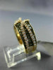 1.32CT WHITE & CHOCOLATE FANCY DIAMOND 14K ROSE & BLACK GOLD 3D CRISS CROSS RING