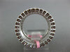 WIDE 1.44CT DIAMOND & BLACK ENAMEL 18K WHITE GOLD MULTI FLOWER ETERNITY FUN RING