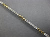 ESTATE 1.37CT DIAMOND 14KT 2 TONE GOLD 3D MULTI BEAD BY THE YARD TENNIS BRACELET