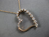 .46CT DIAMOND 18KT ROSE GOLD 3D CLASSIC OPEN HEART JOURNEY LOVE FLOATING PENDANT