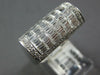 WIDE 1.85CT DIAMOND 18KT WHITE GOLD 3D ROUND & BAGUETTE INVISIBLE SEMI DOME RING