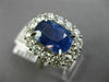 LARGE GIA 11.80CT DIAMOND & AAA SAPPHIRE PLATINUM PRINCESS DIANA ENGAGEMENT RING