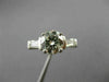 ESTATE 1.71CT ROUND DIAMOND 14K WHITE GOLD 3D THREE STONE ENGAGEMENT RING #26379