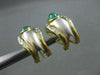 ESTATE .80CT DIAMOND & EMERALD 14KT YELLOW & WHITE GOLD CLIP ON EARRINGS #21748