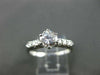 ANTIQUE .81CT OLD MINE DIAMOND SOLITAIRE PLATINUM ENGAGEMENT RING FG VVS #21014