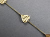 .51CT DIAMOND 14K YELLOW GOLD MULTI HEART BY THE YARD ADJUSTABLE TENNIS BRACELET