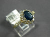ESTATE 1.47CT DIAMOND & AAA SAPPHIRE 14KT YELLOW GOLD OVAL HALO ENGAGEMENT RING