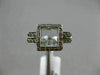 ESTATE .37CT WHITE & CHOCOLATE FANCY DIAMOND 14K WHITE GOLD SQUARE FLOATING RING