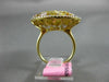 GIA EXTRA LARGE 4.22CT WHITE & MULTI COLOR DIAMOND 18K YELLOW GOLD 3D ROUND RING