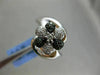 ESTATE WIDE .25CT WHITE & BLACK DIAMOND 14KT WHITE GOLD FLOWER CRISS CROSS RING
