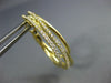 ESTATE WIDE .65CT DIAMOND 18KT YELLOW GOLD 3D CRISS CROSS OVAL CLIP ON EARRINGS