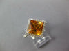 ESTATE 2.75CT DIAMOND & AAA CITRINE 14KT WHITE GOLD SQUARE HALO ENGAGEMENT RING