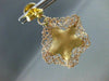 ESTATE LARGE 14KT YELLOW & ROSE GOLD CIRCLE STAR FILIGREE HANGING EARRINGS #1682