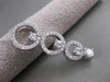 ESTATE 1.06CT DIAMOND 14K WHITE GOLD LONG DESIGNER CIRCLE JOURNEY PENDANT #2384