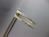 ESTATE .95CT DIAMOND 14K 2 TONE GOLD 3D CLASSIC INSIDE OUT HOOP HANGING EARRINGS