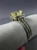 LARGE 2.73CT WHITE & FANCY YELLOW DIAMOND 18KT TWO TONE GOLD 3D ENGAGEMENT RING