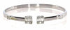 .55CT DIAMOND 18K WHITE GOLD ROUND & BAGUETTE DOUBLE SQUARE CUFF BANGLE BRACELET