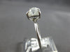 1.55CT SALT & PEPPER DIAMOND 18K WHITE GOLD 3D SOLITAIRE CUSHION ENGAGEMENT RING