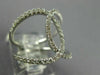 ESTATE LARGE .47CT DIAMOND 18KT WHITE GOLD 3D LOVE KNOT CLASSIC FUN RING