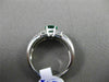 ANTIQUE 2.21CT DIAMOND & AAA COLOMBIAN EMERALD 18KT WHITE GOLD ENGAGEMENT RING