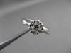 ANTIQUE .66CT DIAMOND 14KT WHITE GOLD DOUBLE BAND FLOWER ENGAGEMENT RING #19377