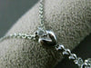 ESTATE .78CT DIAMOND 14K WHITE GOLD ETOILE SOLITAIRE HEART FLOATING PENDANT 3024