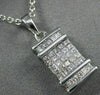 ESTATE .40CT DIAMOND 14KT WHITE GOLD PRINCES CUT RECTANGULAR PENDANT #15435