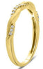 .10CT DIAMOND 14KT YELLOW GOLD CLASSIC LOVE KNOT INFINITY ROPE ANNIVERSARY RING