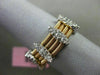 ESTATE WIDE .30CT DIAMOND 14KT WHITE & ROSE GOLD MULTI ROW ETOILE ROPE FUN RING