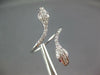 ESTATE LARGE .38CT DIAMOND & AAA RUBY 18KT WHITE GOLD 3D DOUBLE SNAKE FUN RING