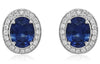 7.24CT DIAMOND & AAA SAPPHIRE 18KT WHITE GOLD 3D OVAL & ROUND FILIGREE EARRINGS