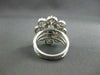 ESTATE LARGE 5.53CTW DIAMOND & AAA SAPPHIRE 14KT WHITE GOLD FLORAL RING AMAZING!