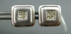 ESTATE LARGE .65CT DIAMOND 14KT WHITE GOLD 3D PRINCESS SQUARE STUD EARRINGS #743