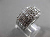 ESTATE LARGE 1.50CT ROUND DIAMOND 14KT WHITE GOLD 5 ROW COCKTAIL RING #21176