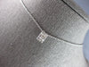 .23CT DIAMOND 14KT WHITE GOLD 3D BAGUETTE CLUSTER RECTANGULAR FLOATING PENDANT