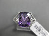 ESTATE 4.36CTW DIAMOND & AAA AMETHYST 14KT WHITE GOLD TENSION FILIGREE RING