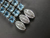 EXTRA LARGE 26.54CT DIAMOND & AAA AQUAMARINE 14KT WHITE GOLD MULTI ROW NECKLACE