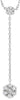 ESTATE .39CT DIAMOND 18KT WHITE GOLD CLASSIC DOUBLE FLOWER LARIAT LOVE NECKLACE