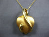 ESTATE LARGE 18KT YELLOW GOLD MATTE & SHINY ITALIAN HEART SHAPE PENDANT #28063