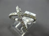 LARGE 1.10CT DIAMOND 14KT WHITE GOLD 3D CLASSIC CRISS CROSS X INFINITY LOVE RING