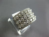 ESTATE LARGE 2.77CT DIAMOND 14K WHITE GOLD 3D CLASSIC MULTI ROW ANNIVERSARY RING