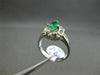 ESTATE WIDE 1.48CT DIAMOND & AAA COLOMBIAN EMERALD 14KT WHITE GOLD COCKTAIL RING