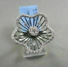 ESTATE WIDE FLOWER 14KT WHITE AND BLACK GOLD .50CT DIAMOND RING AMAZING!!!!!!!!!
