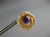 LARGE 1.90CT AAA AMETHYST 14KT YELLOW GOLD 3D CIRCULAR LOVE KNOT EARRINGS #27700
