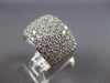EXTRA LARGE 3.48CT DIAMOND 14KT WHITE GOLD PAVE SEMI ETERNITY ANNIVERSARY RING