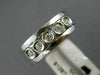 WIDE .23CT DIAMOND 14KT WHITE GOLD 3D ETOILE BEZEL MENS WEDDING ANNIVERSARY RING