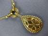 1.27CT WHITE & FANCY YELLOW DIAMOND 18K YELLOW GOLD TEAR DROP LOVE KNOT NECKLACE