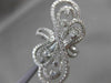 ANTIQUE MASSIVE 1.36CT DIAMOND 18KT WHITE GOLD 3D FLOATING MUSICAL NOTE FUN RING
