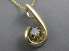 ESTATE DIAMOND SOLITAIRE 14K W YELLOW GOLD OPEN JOURNEY SWIRL PENDANT GVS #14974
